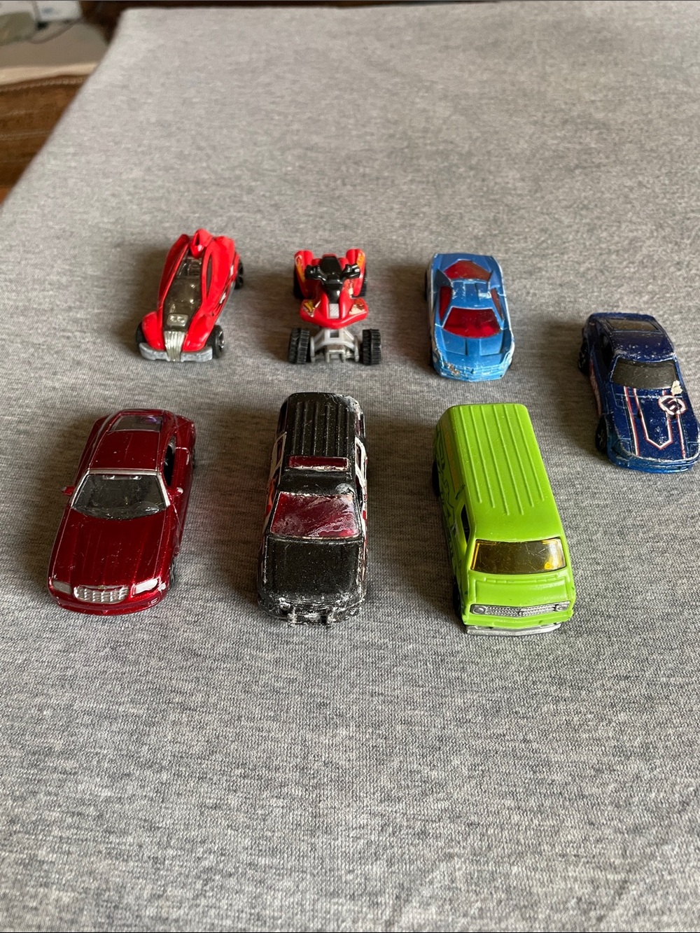 Assorted Kids Toy Vehicle Pack - Red, Black, Blue, Green
